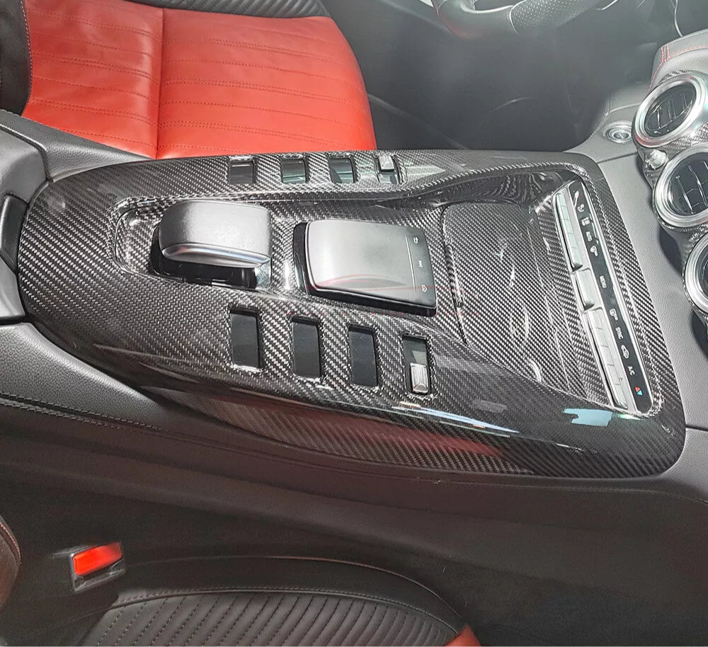 Carbon Fiber Center Console Panel Cover - Mercedes Benz AMG GT43 GT50 GT53 GT63 2019-2023