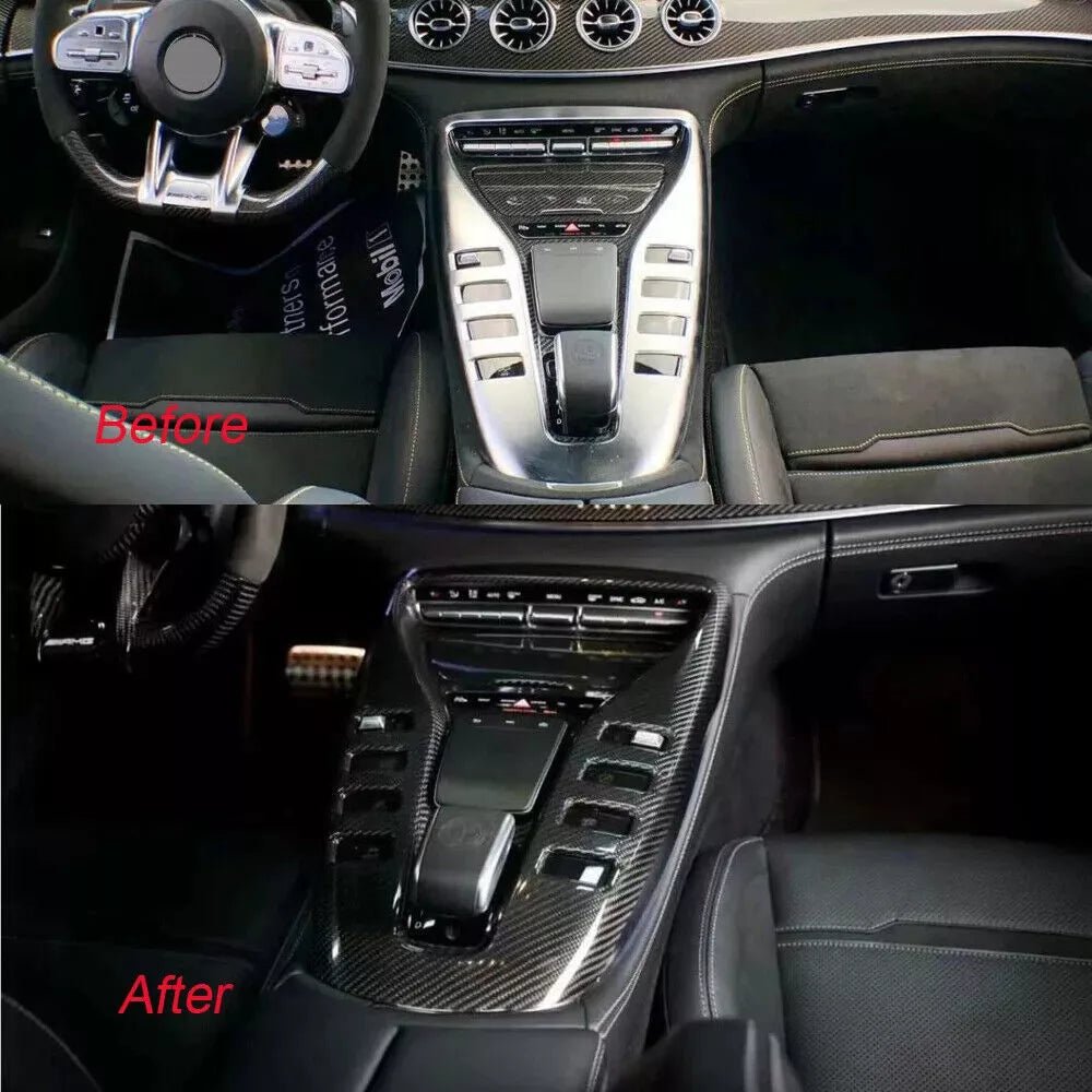 Carbon Fiber Center Console Panel Cover - Mercedes Benz AMG GT43 GT50 GT53 GT63 2019-2023