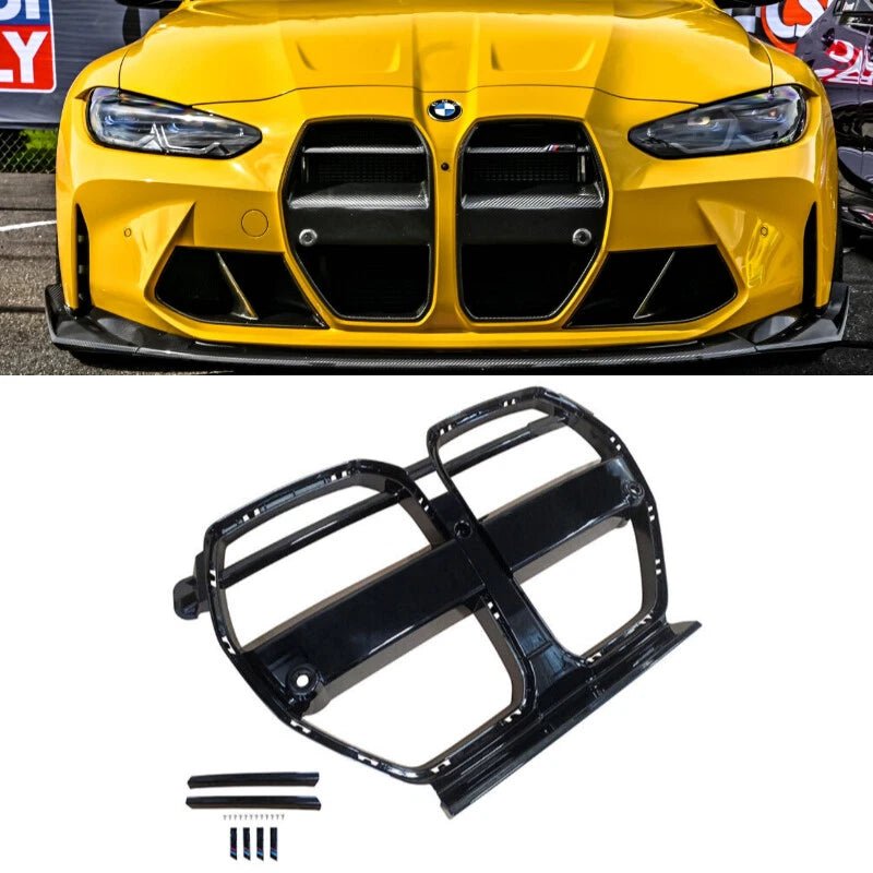 Gloss Black V Style Front Grille Replacement - 2021-26 BMW M3 G80 M4 G82 G83 GLOSS