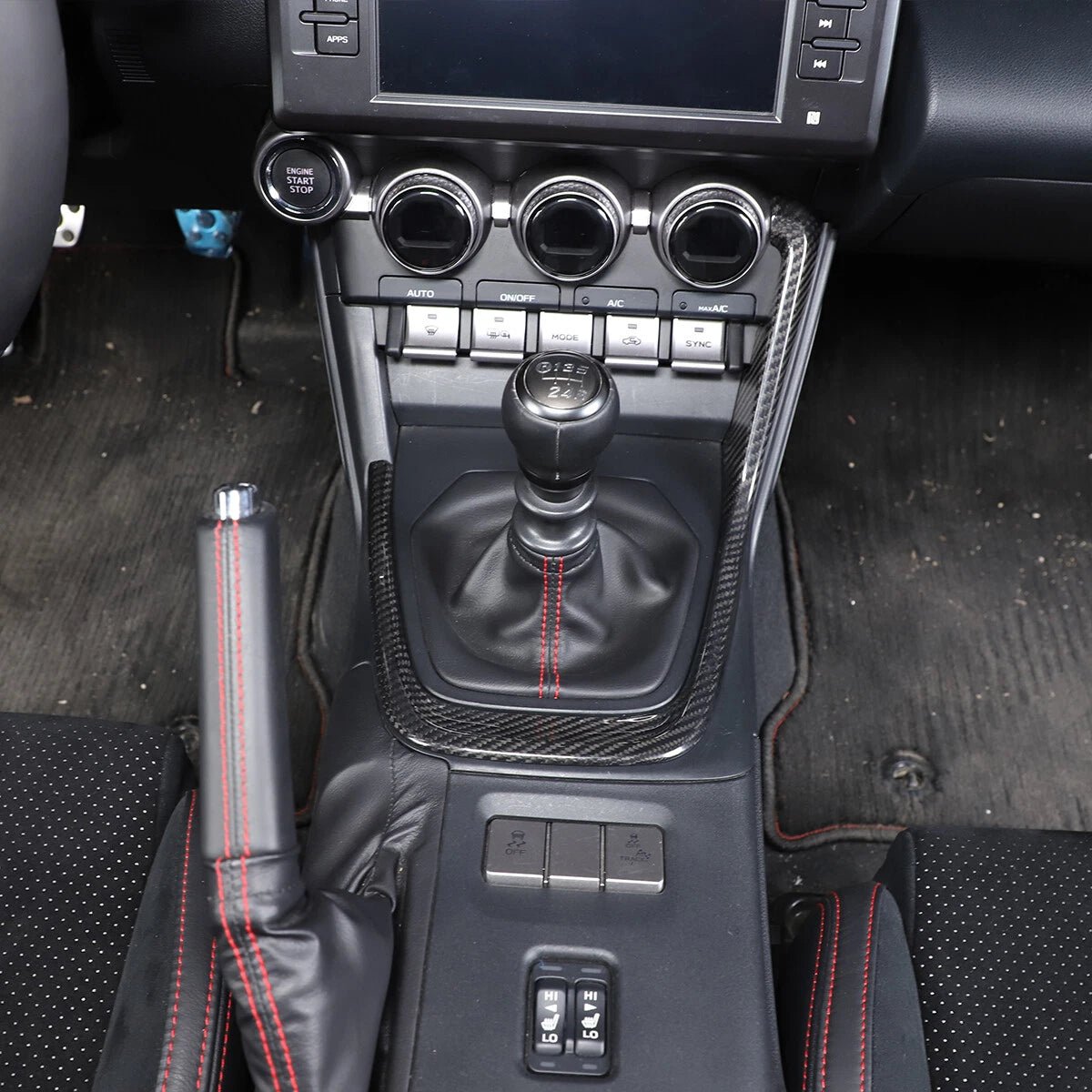 Carbon fiber Center Console Gear Shifter Trim Frame - Subaru BRZ (ZD8) / Toyota GR86 (ZN8)