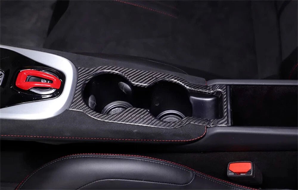 Carbon Fiber Console Water Cup Holder Panel Cover - Lotus Emira 2021-2024