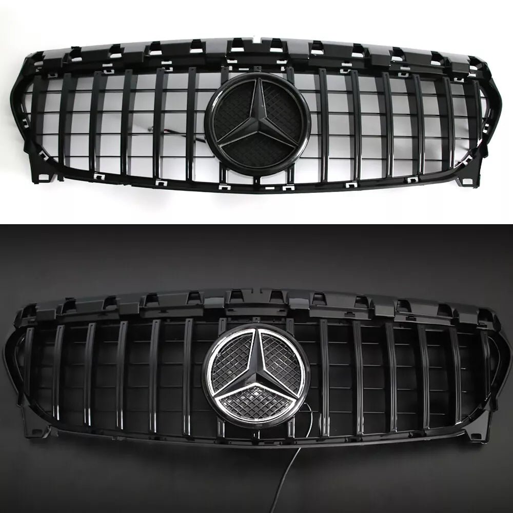 Gloss Black GT Style Grille - Mercedes Benz CLA-Class W117 Grill 2013-2019