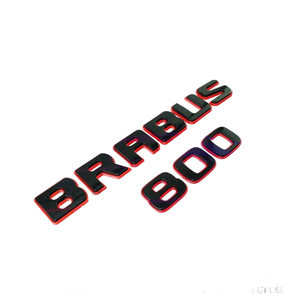 BRABUS 800 Black/red badge emblem - mercedes G wagon