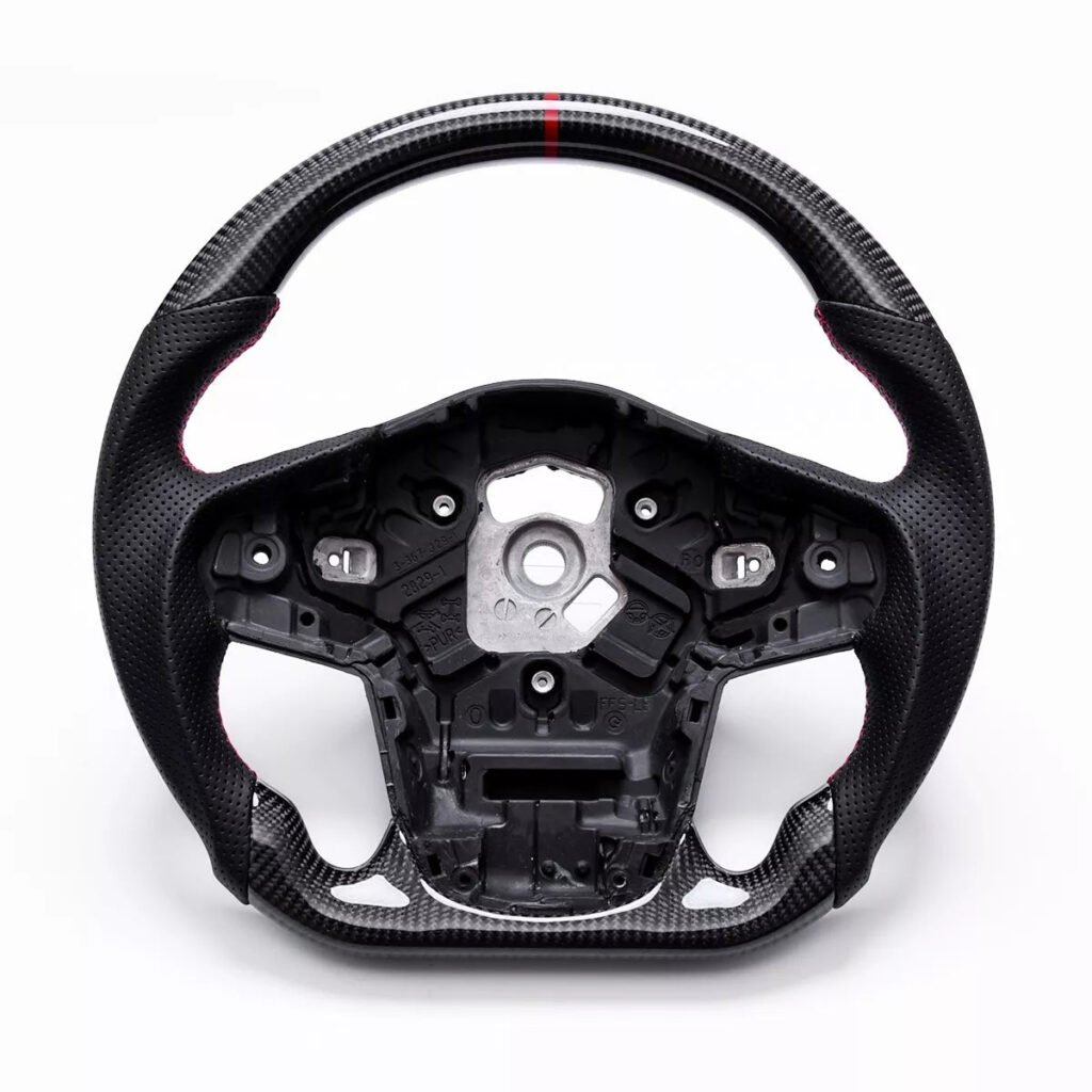 Carbon FIber Steering Wheel W/ Red Stripe - Toyota 2019-2024 Supra