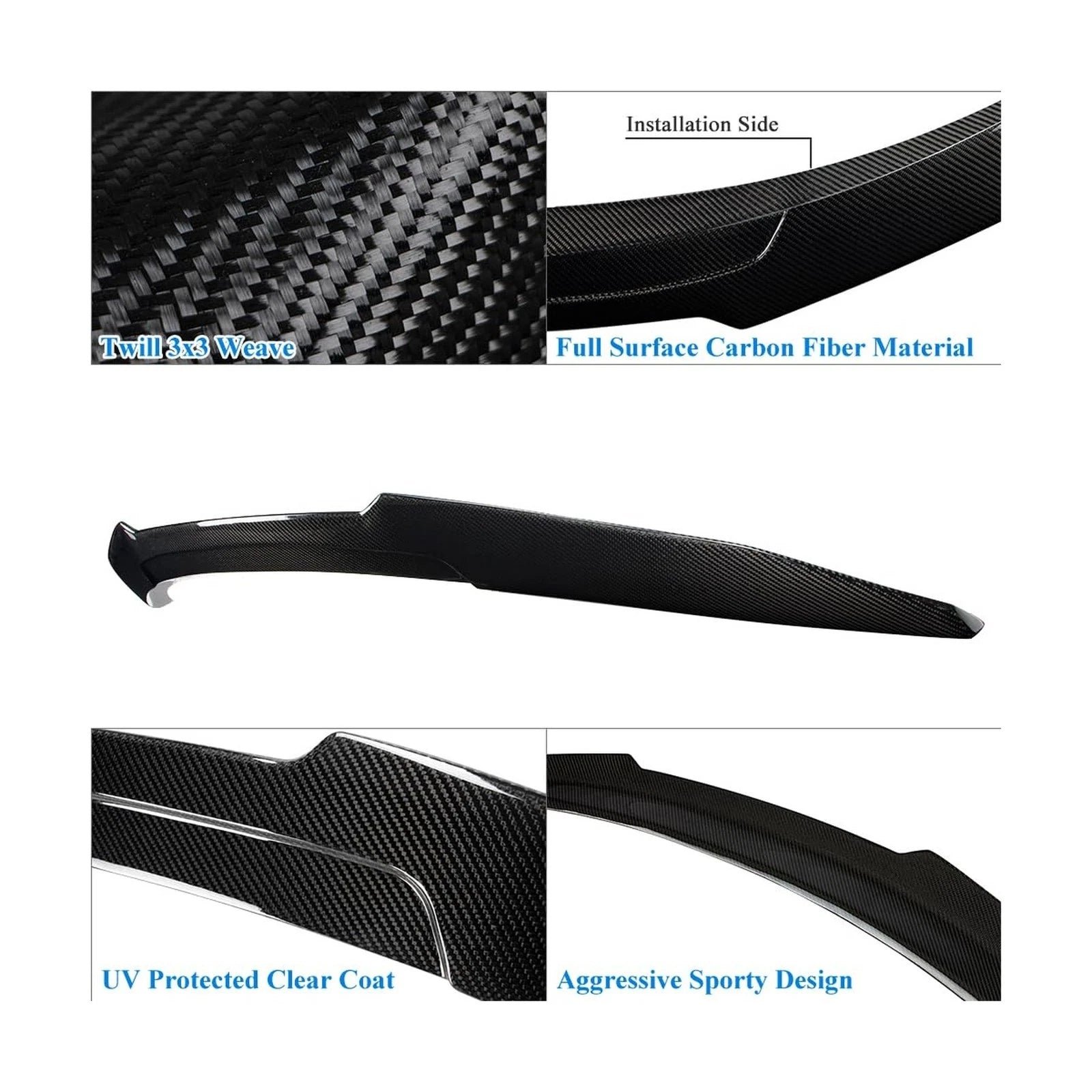 High Kick Carbon Fiber Spoiler - Tesla Model Y 2019-2024