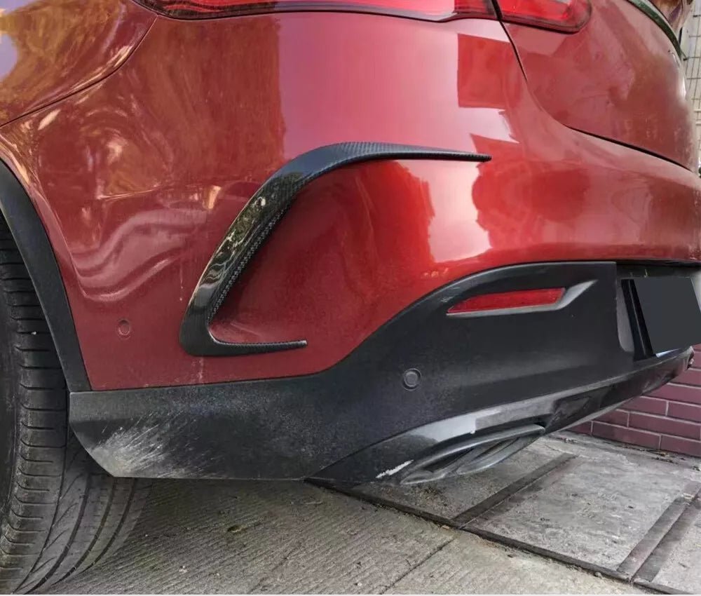 Carbon Rear Bumper Fins Vents Trim - Mercedes Benz C292 Coupe GLE63 GLE43 2015-17