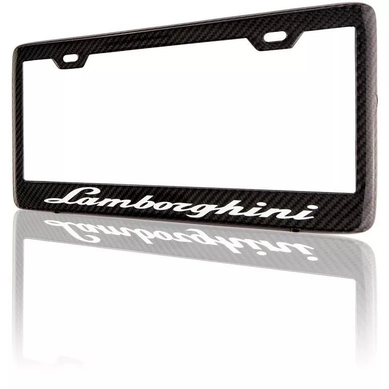 Carbon Fiber License Plate Frame - Lamborghini