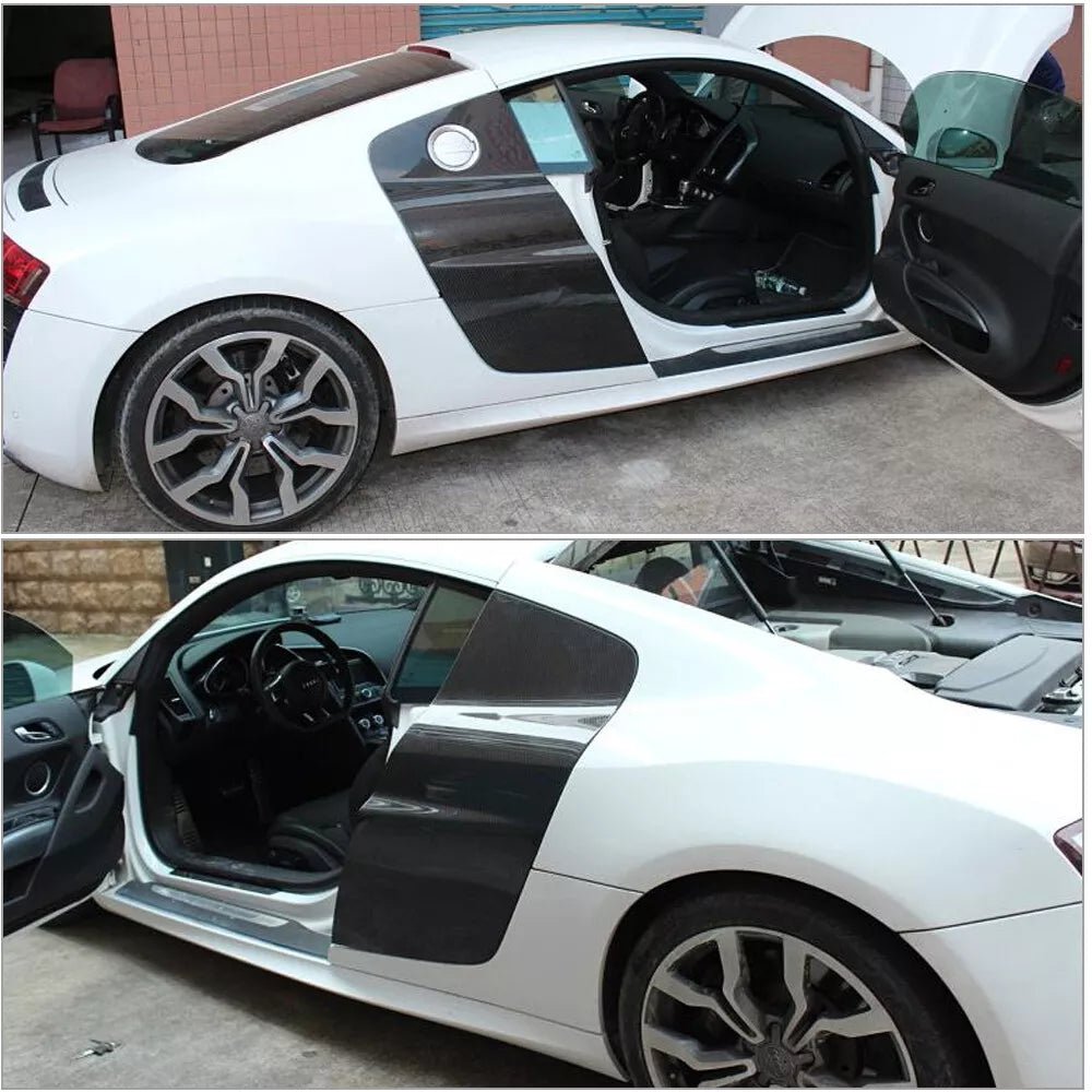 Carbon Side Door Fenders Blade Trims Panel - Audi R8 V8 V10 Coupe 2008-15