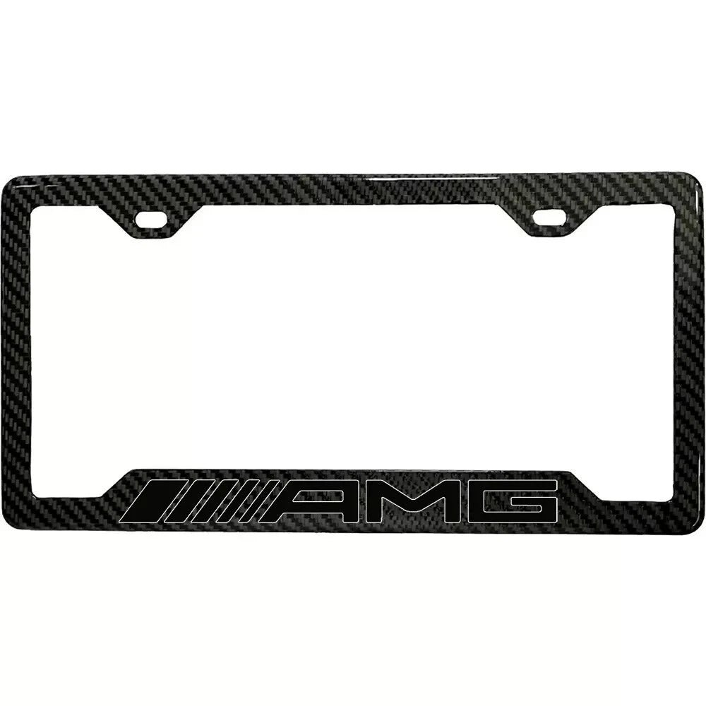 Carbon Fiber "AMG" Universal License Plate Frame - Mercedes Benz