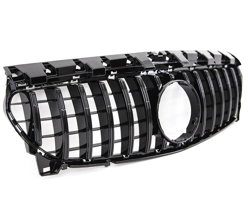 Gloss Black GT Front Grille w/ Emblem - 2013-2019 Mercedes Benz W117 CLA250
