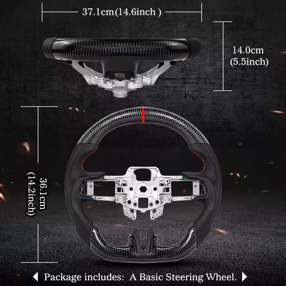 Carbon Fiber Steering Wheel Ford Mustang GT 2018-2023