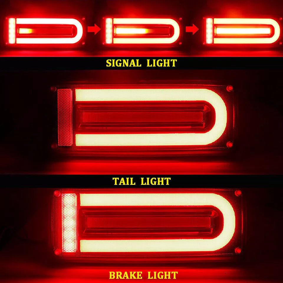 Tail Lights w/LED Signal Rear Brake Lamps - 1999-2018 Mercedes Benz G Class G550