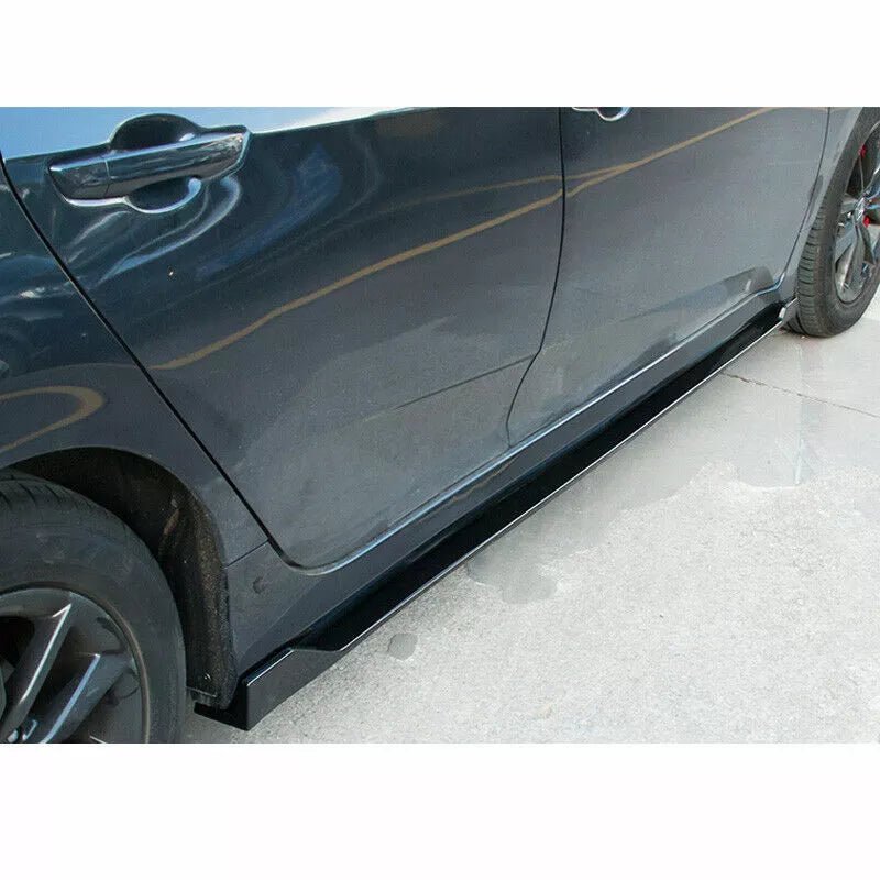 Gloss Black Side Skirts Extension - Honda Civic 22-26