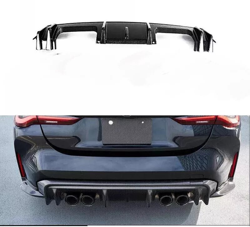 Carbon Fiber 3D Style Rear Diffuser + Corner Extension - 2021-2025 BMW G80 M3 / G82 M4