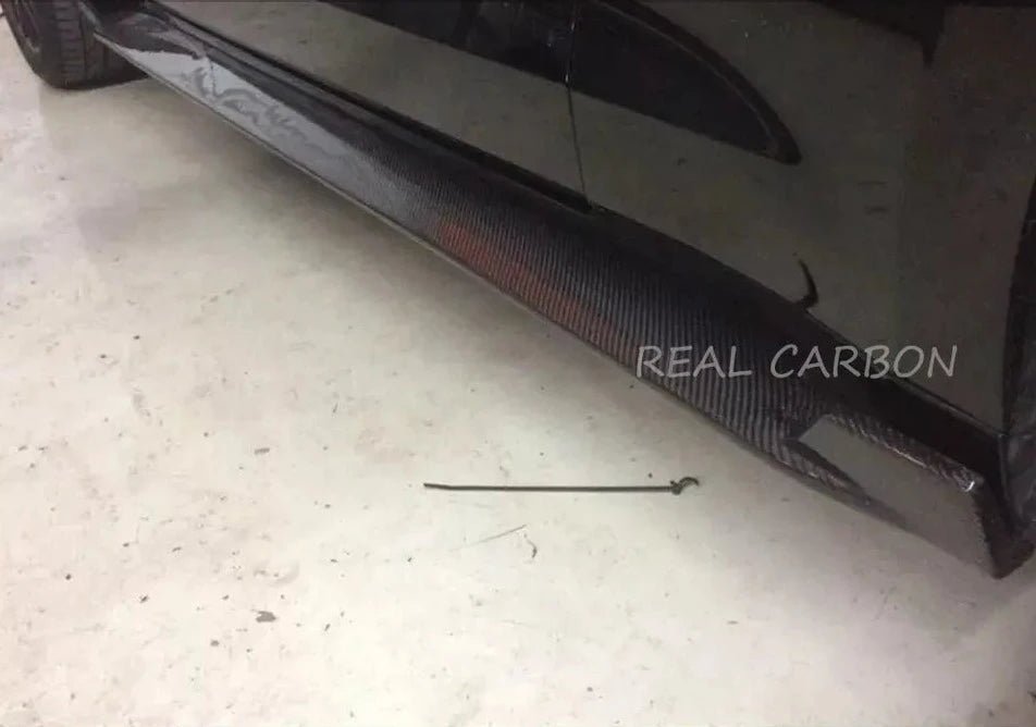 Carbon Fiber Side Skirts Extension w/ winglets - Ford Mustang GT 2015-2022