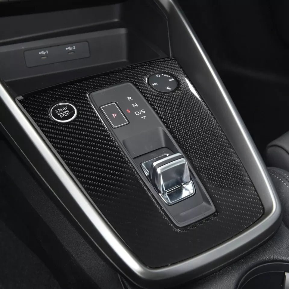 Dry Carbon Fiber Console Gear Shift Panel Cover - Audi A3/S3/ RS3 8Y - 图片 3