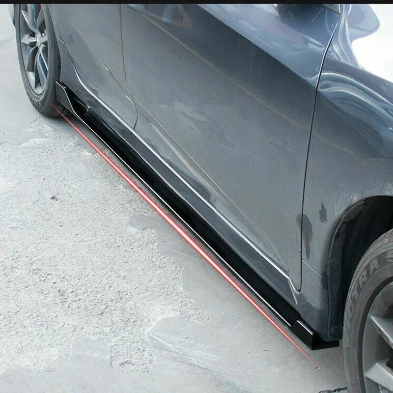 Gloss Black Side Skirts Extension - Honda Civic 22-26