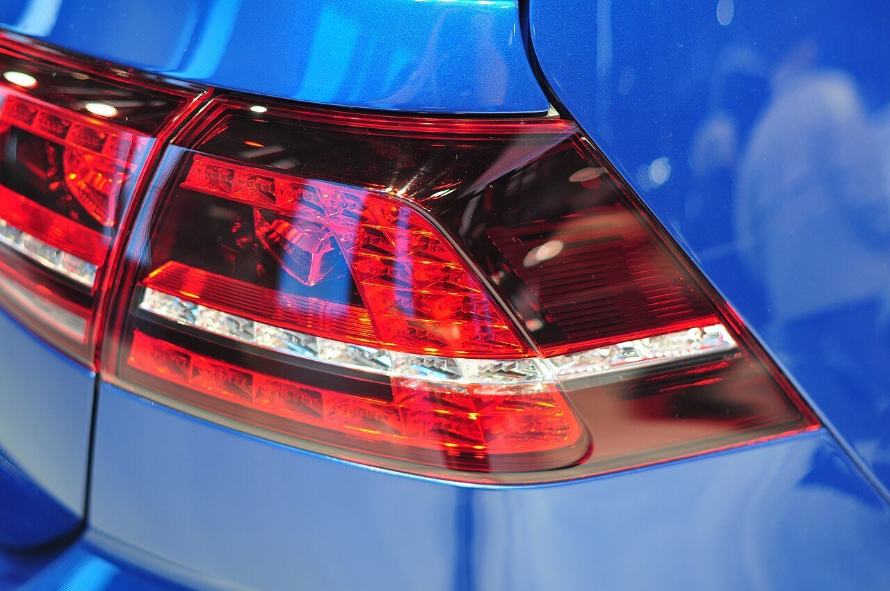 Real photograph of a Volkswagen Golf 7 rear light